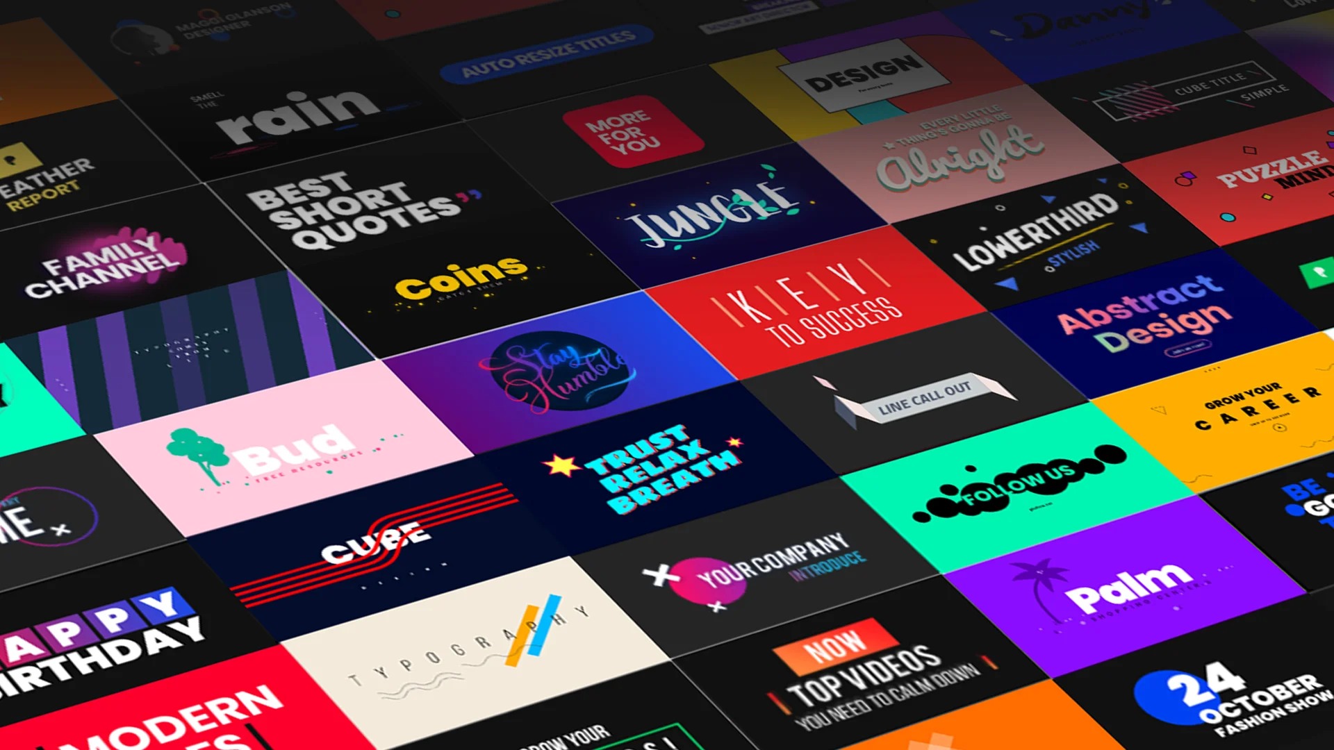 AE/PR脚本 500组电影片头预告片海报标题动画设计素材 Pixflow – TypeKit Animated Titles插图