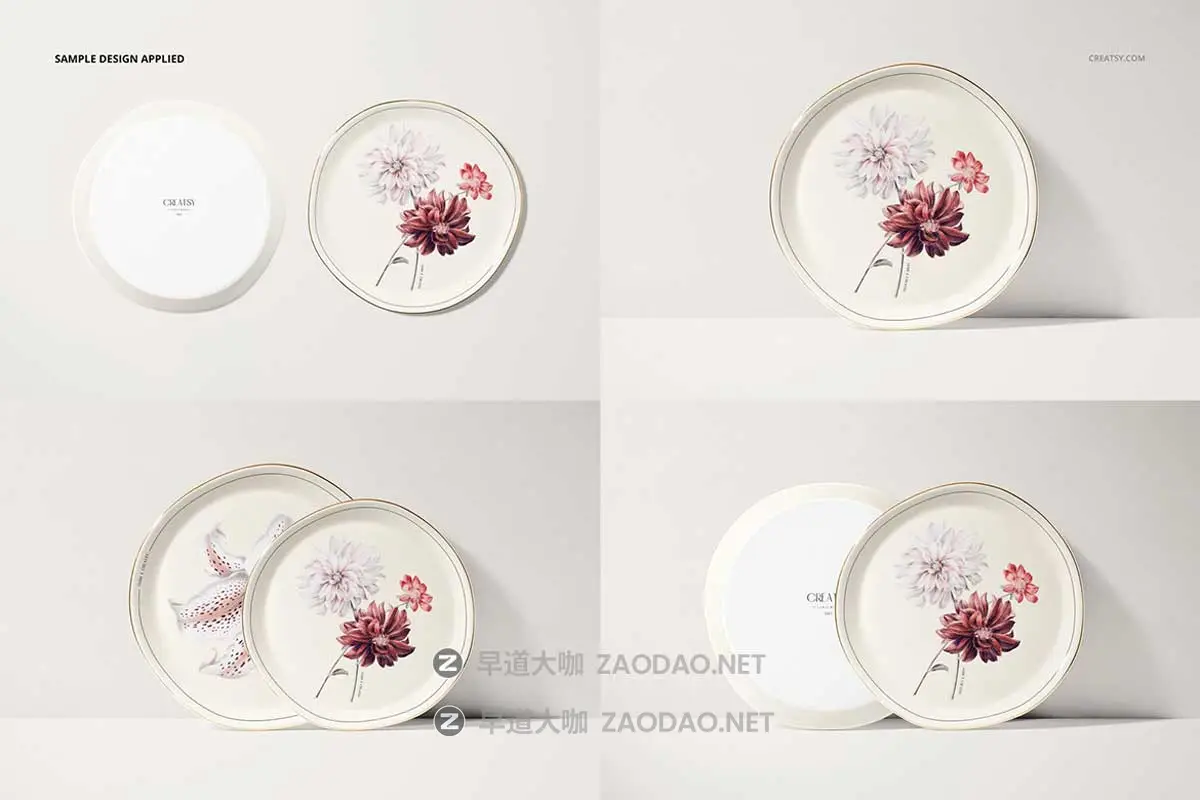 16款瓷盘菜单餐巾纸糕点甜点Vi设计展示效果图Ps贴图样机模板 Plate Mockup Set (pastry shop edition)插图7 16款瓷盘菜单餐巾纸糕点甜点Vi设计展示效果图Ps贴图样机模板 Plate Mockup Set (pastry shop edition)插图7