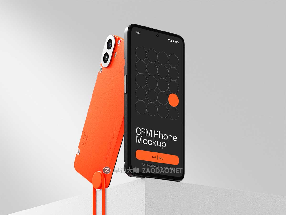 16款UI界面广告设计安卓CMF-Phone手机展示效果图Ps/Sketch/Figma样机模板素材S-Mockups, CMF Phone插图6