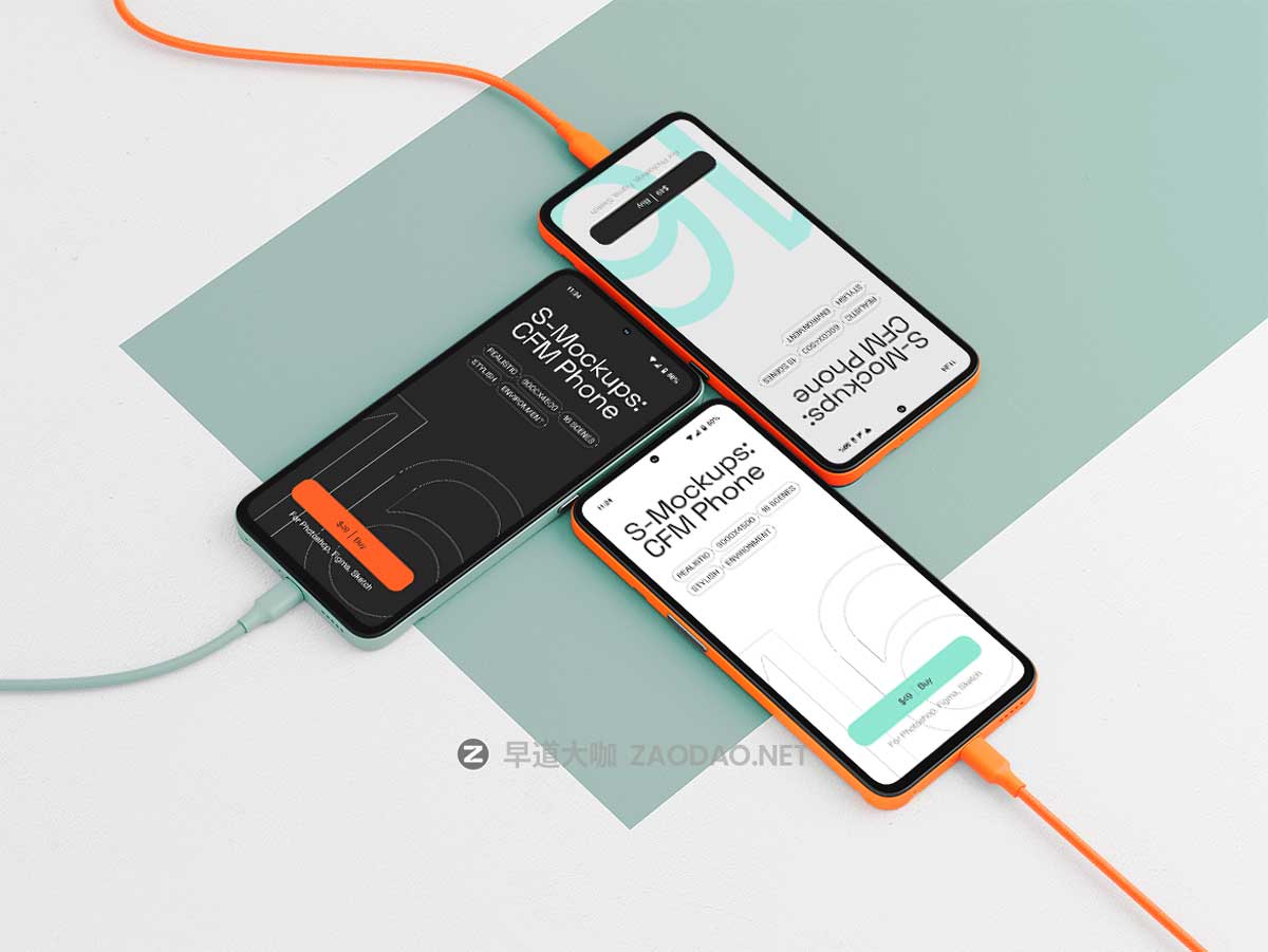 16款UI界面广告设计安卓CMF-Phone手机展示效果图Ps/Sketch/Figma样机模板素材S-Mockups, CMF Phone插图8