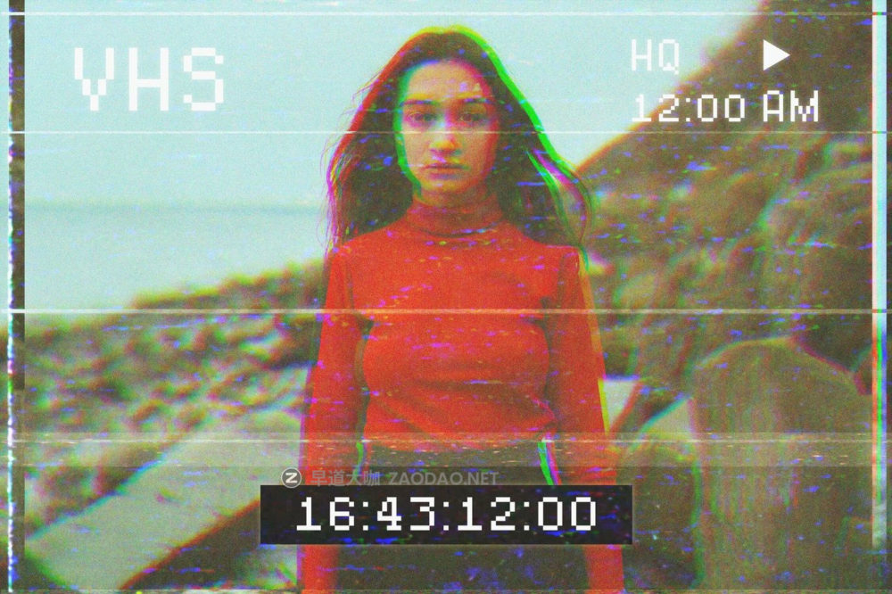 复古故障失真磁带照片效果ps特效滤镜样机 VHS Tape Effect插图5