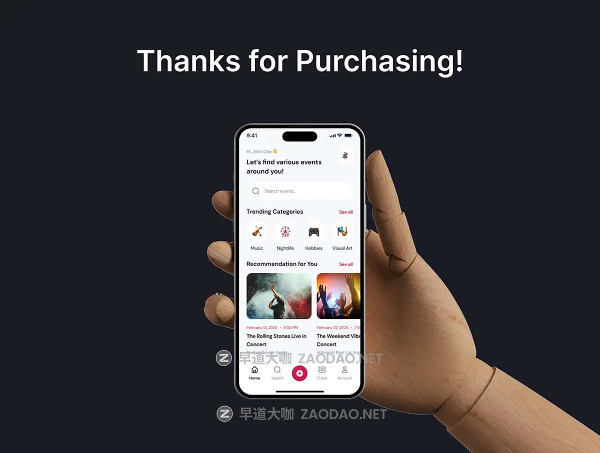 60+屏现代简约活动赛事电影票在线预定购买应用程序app ui界面设计figma格式模板套件Tickme – Event Booking App UI Kit插图7 60+屏现代简约活动赛事电影票在线预定购买应用程序app ui界面设计figma格式模板套件Tickme – Event Booking App UI Kit插图7