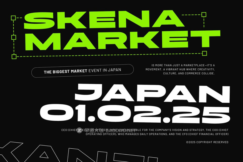 未来科幻品牌海报包装设计无衬线英文字体安装包 Juanior – Expanded Sans Serif Display插图2