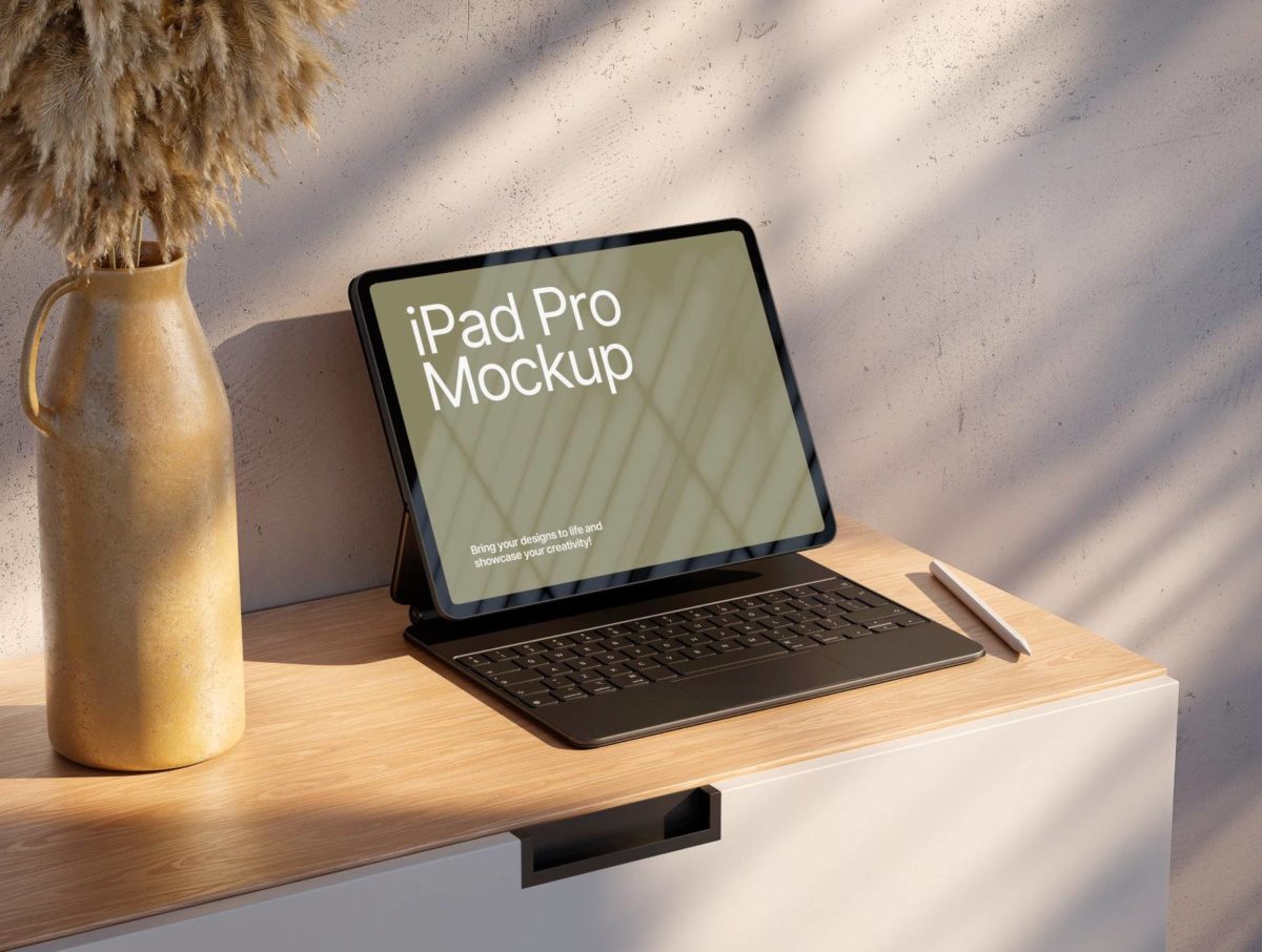 3款北欧风UI作品集界面广告设计iPhone手机iPad平板MacBook电脑展示PSD样机模板 Soft Light Tech Display Mockups插图3
