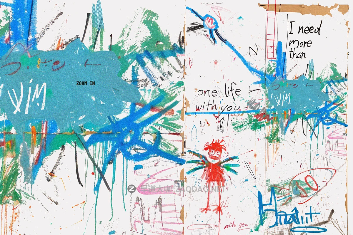 300 Go Crazy Like Basquiat by Lilithcollageart 300款复古潮流前卫街头涂鸦乱涂乱画新表现主义艺术PNG免抠图肌理纹理设计素材插图10