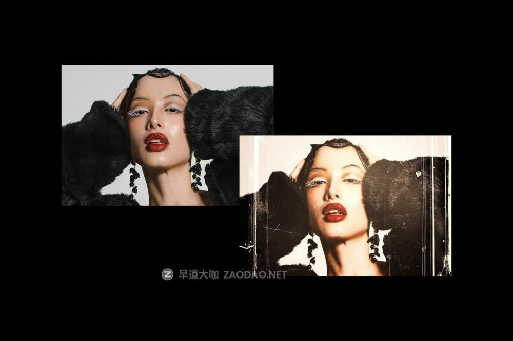 复古划痕电影照片效果ps特效滤镜样机 Retro Vibes Film Photo Effect插图1
