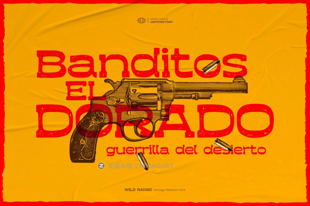 复古西部牛仔风格杂志包装电影设计衬线英文字体安装包 Wild Rango – Vintage Western Font插图2