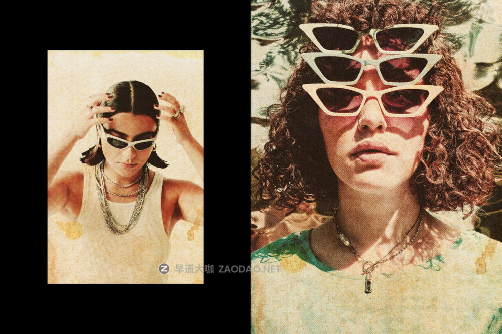 复古纹理老式照片效果ps特效滤镜样机 Retro Paper Photo Effect插图3