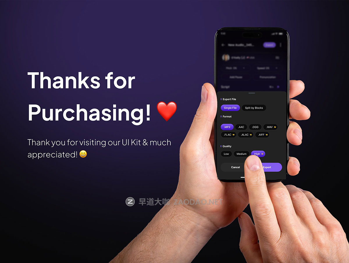 100+屏AI智能语音生成器文本转换翻译app ui界面设计figma模板套件 AI Voice Generator Mobile App UI Design插图7