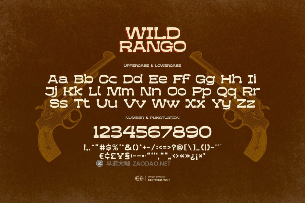 复古西部牛仔风格杂志包装电影设计衬线英文字体安装包 Wild Rango – Vintage Western Font插图5