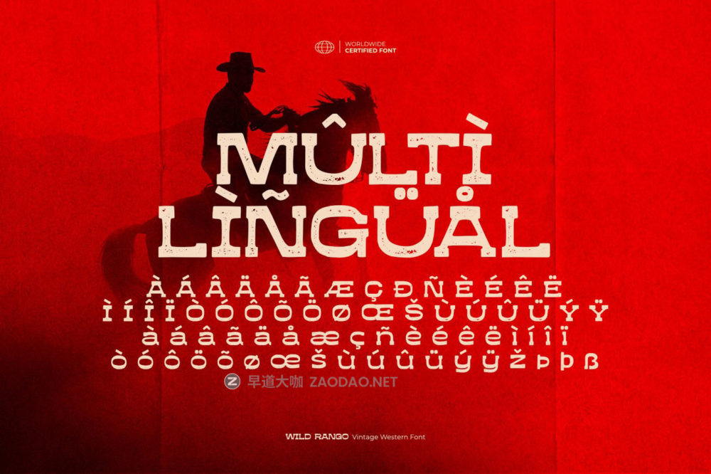 复古西部牛仔风格杂志包装电影设计衬线英文字体安装包 Wild Rango – Vintage Western Font插图6