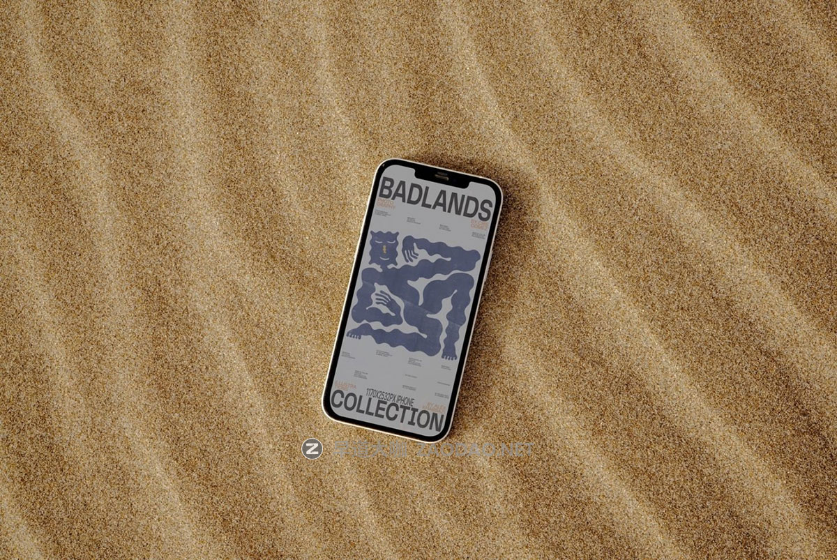 5款国外沙漠场景帆布袋棒球帽iPhone手机海报名片设计展示PSD样机模板Bendito.Mockup – BADLANDS Collection 02插图5