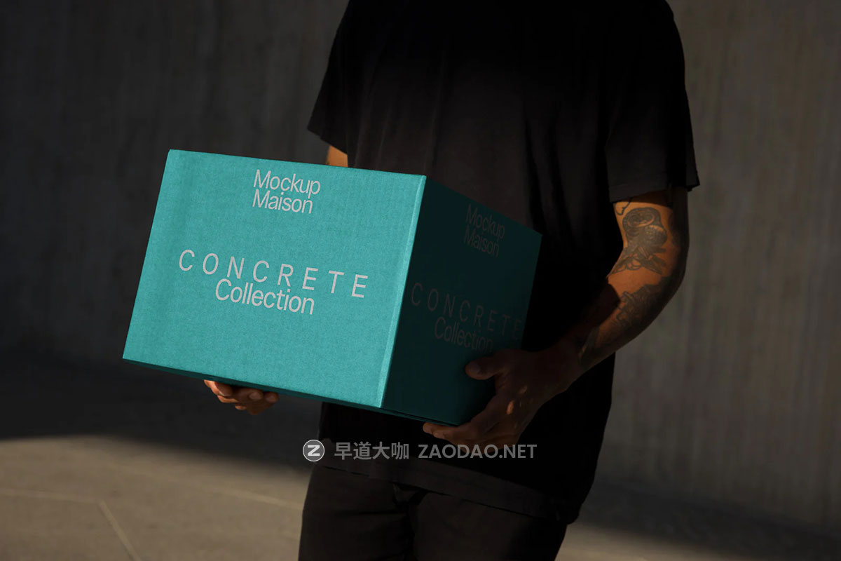 5款国外小众咖啡杯名片画册帆布手提袋快递纸盒VI设计展示贴图PSD样机模板 Mockup.Maison – Concrete1 Collection Vol 2插图5