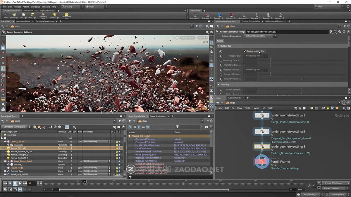 [独家AI翻译] Houdini Pyro大范围爆炸视频特效教程 中文字幕 CG Forge – Pyro III – Large Explosion插图17