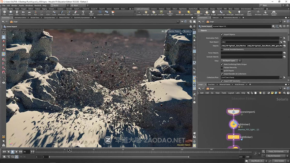 [独家AI翻译] Houdini Pyro大范围爆炸视频特效教程 中文字幕 CG Forge – Pyro III – Large Explosion插图18