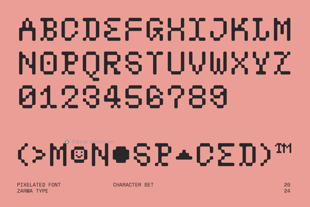 现代复古像素风品牌海报游戏排版设计装饰英文字体 Psygen — Modern Pixel Font插图4