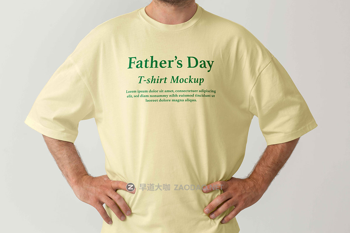 6款国外模特亲子装T恤半袖印花图案设计Ps贴图样机模板 T-shirt Mockup插图3