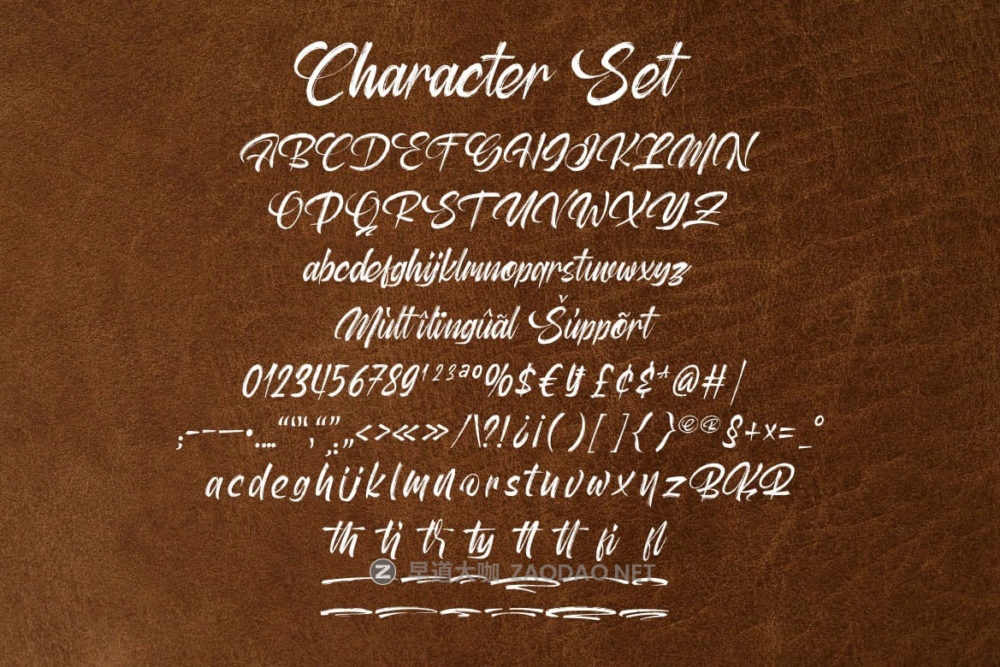 时尚优雅海报服装包装徽标设计笔刷手写英文字体安装包 Aether Melodies – Elegant Dry Brush Font插图9