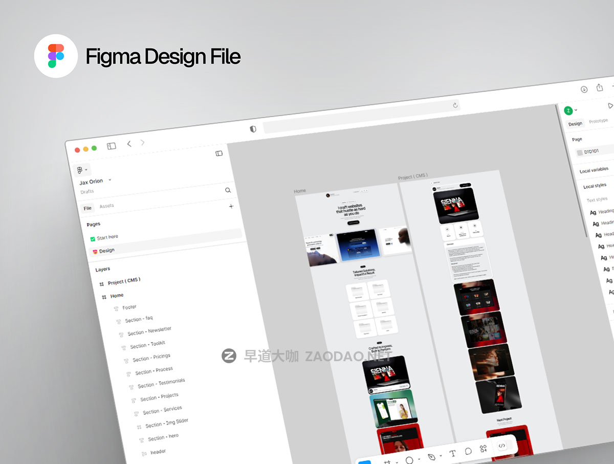 简约设计作品集案例工作室网站ui界面设计figma/framer模板素材 Jax Orion — Ultimate Portfolio Framer Template插图2 简约设计作品集案例工作室网站ui界面设计figma/framer模板素材 Jax Orion — Ultimate Portfolio Framer Template插图2