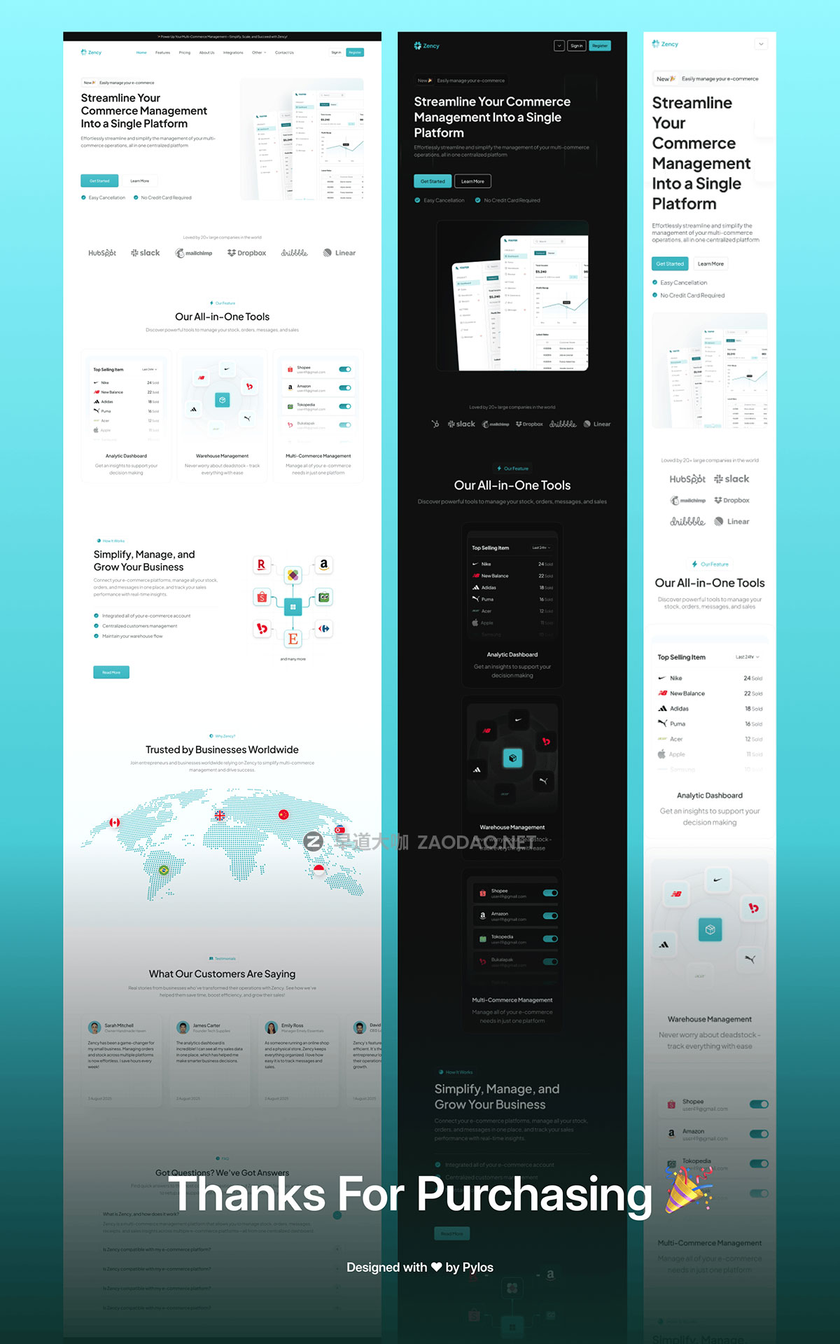 70+屏高级旅行票务酒店预订SaaS服务网站WEB UI界面设计Figma模板套件 Zency – Modern SaaS Website UI Kit插图9