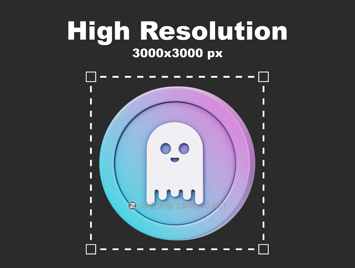 44款3D立体圆形金融加密货币图标Icons设计Blender/Fbx/Png格式素材 Crypto Coins 3D Icon Pack插图2