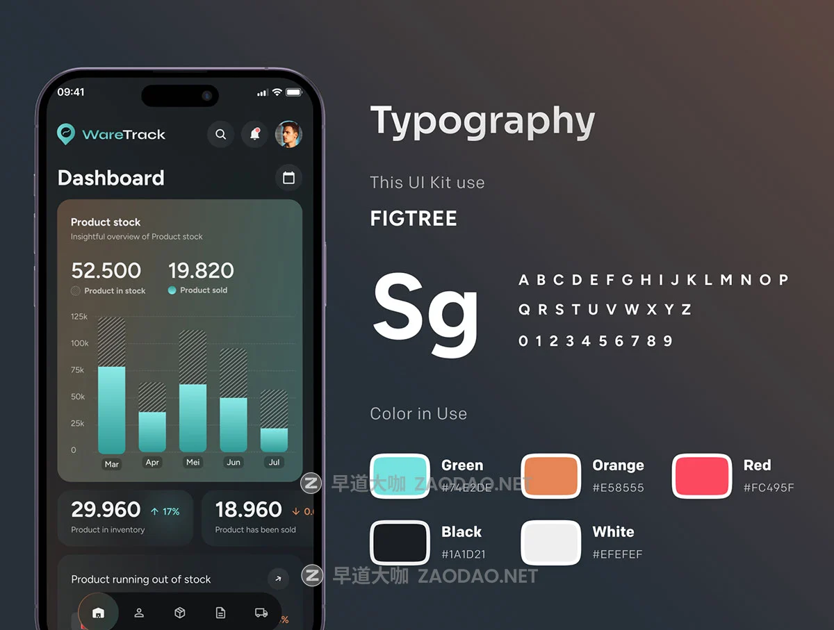 165屏暗黑系超市餐厅药店零售物流仓库仓储供应链SaaS服务仪表盘ui界面设计figma模板套件 WareTrack – SAAS Warehouse Management App UI Kit插图4 165屏暗黑系超市餐厅药店零售物流仓库仓储供应链SaaS服务仪表盘ui界面设计figma模板套件 WareTrack – SAAS Warehouse Management App UI Kit插图4