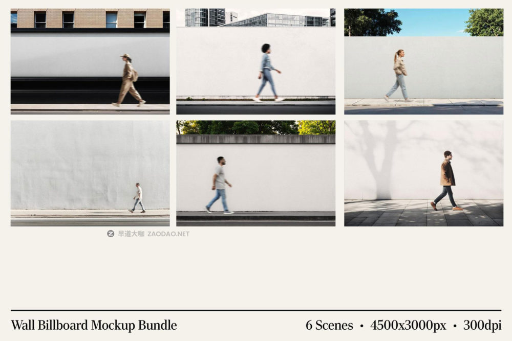 6款逼真城市街头海报广告牌设计展示效果图PSD样机模板 Billboard Advertising Mockup Bundle插图11