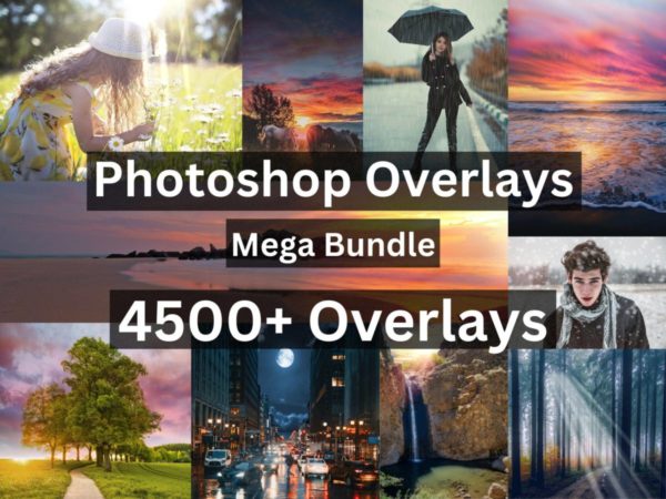 4500+张创意多场景摄影照片叠加层背景图片设计素材 Graph Master – 4500+ Photoshop Overlays
