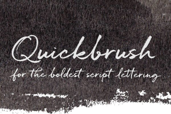 粗体手写书法毛笔笔触英文字体安装包 Myfonts – Quickbrush Font