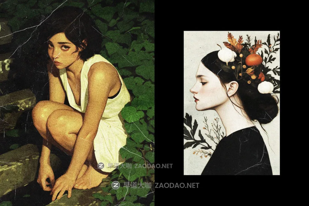 复古半色调riso打印印花照片效果ps特效滤镜样机 Vintage Worn Print Effect插图3 复古半色调riso打印印花照片效果ps特效滤镜样机 Vintage Worn Print Effect插图3