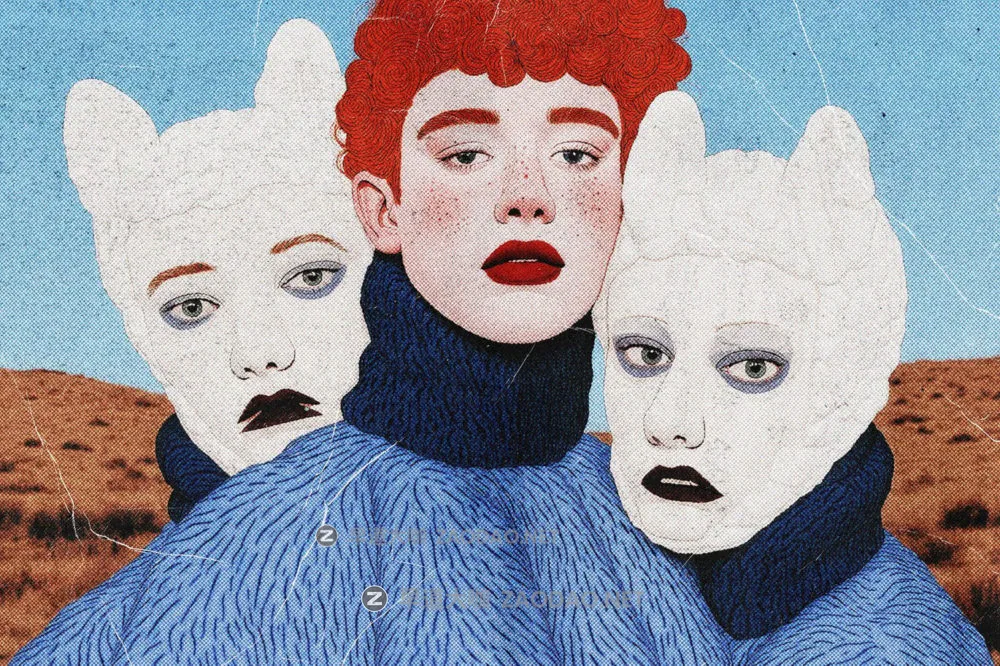 复古半色调riso打印印花照片效果ps特效滤镜样机 Vintage Worn Print Effect插图4 复古半色调riso打印印花照片效果ps特效滤镜样机 Vintage Worn Print Effect插图4