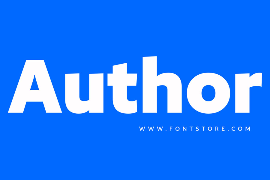 12款字重人文主义几何风品牌logo标题设计无衬线英文字体安装包 Author Font Family