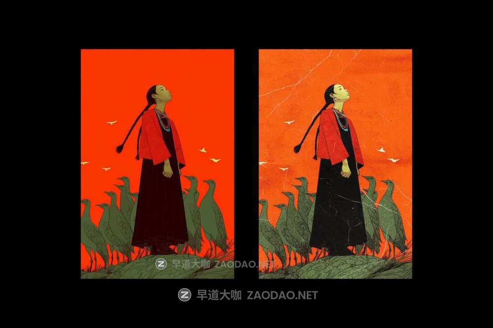 复古半色调riso打印印花照片效果ps特效滤镜样机 Vintage Worn Print Effect插图5 复古半色调riso打印印花照片效果ps特效滤镜样机 Vintage Worn Print Effect插图5