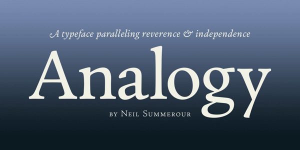 12款字重复古永恒优雅书籍杂志品牌Logo设计衬线英文字体家族 MyFonts – Analogy Font Family