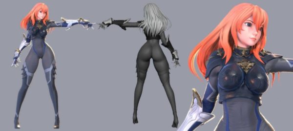 Blender水果忍者3D女孩人物角色建模视频教程 Artstation – Ninja Girl Character Creation – Real-time process videos by FlyCat Fly