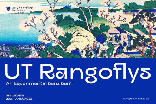 现代优雅品牌海报徽标设计无衬线英文字体安装包 Rangoflys – An Experimental Sans Serif
