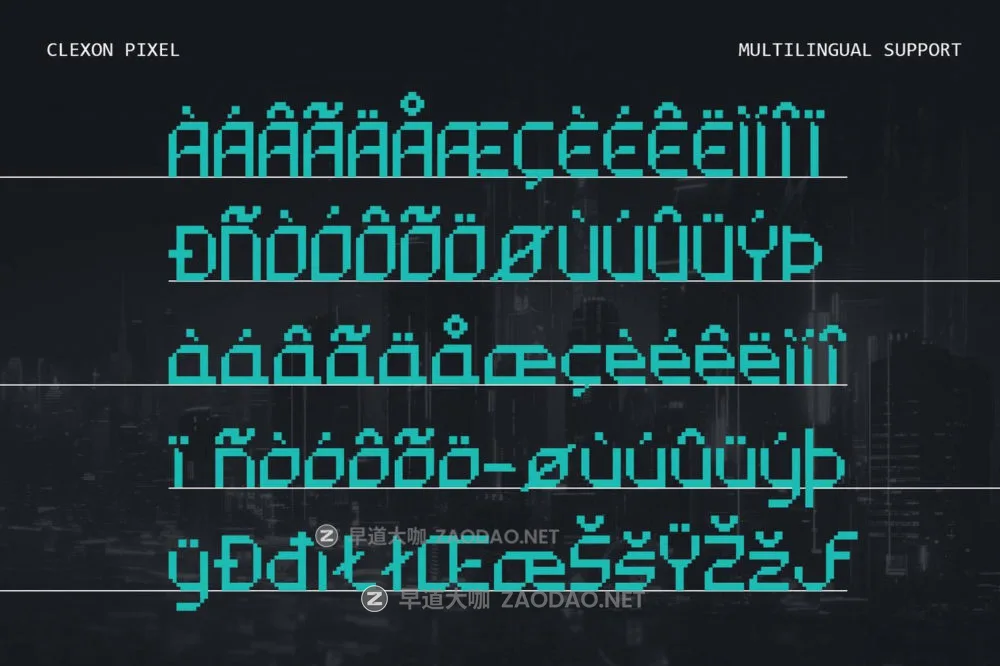 现代复古像素风品牌游戏徽标设计装饰英文字体安装包 Clexon Pixel – Geometric 8Bit Font插图6 现代复古像素风品牌游戏徽标设计装饰英文字体安装包 Clexon Pixel – Geometric 8Bit Font插图6