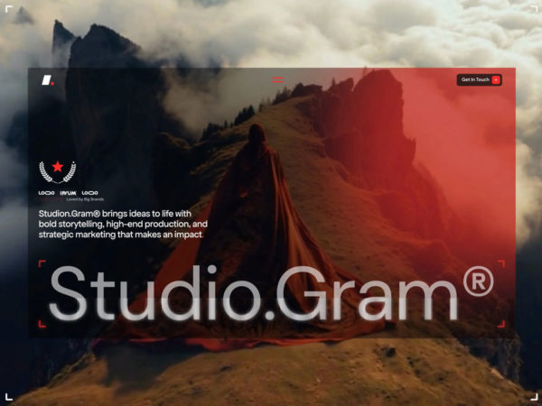 6屏现代响应式设计摄影博客作品集网站UI界面设计Framer模板素材 Studiogram Framer Templates