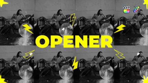 Fcpx插件 潮流潮牌营销宣传视频开场白标题动画素材包 Fast Stomp Opener