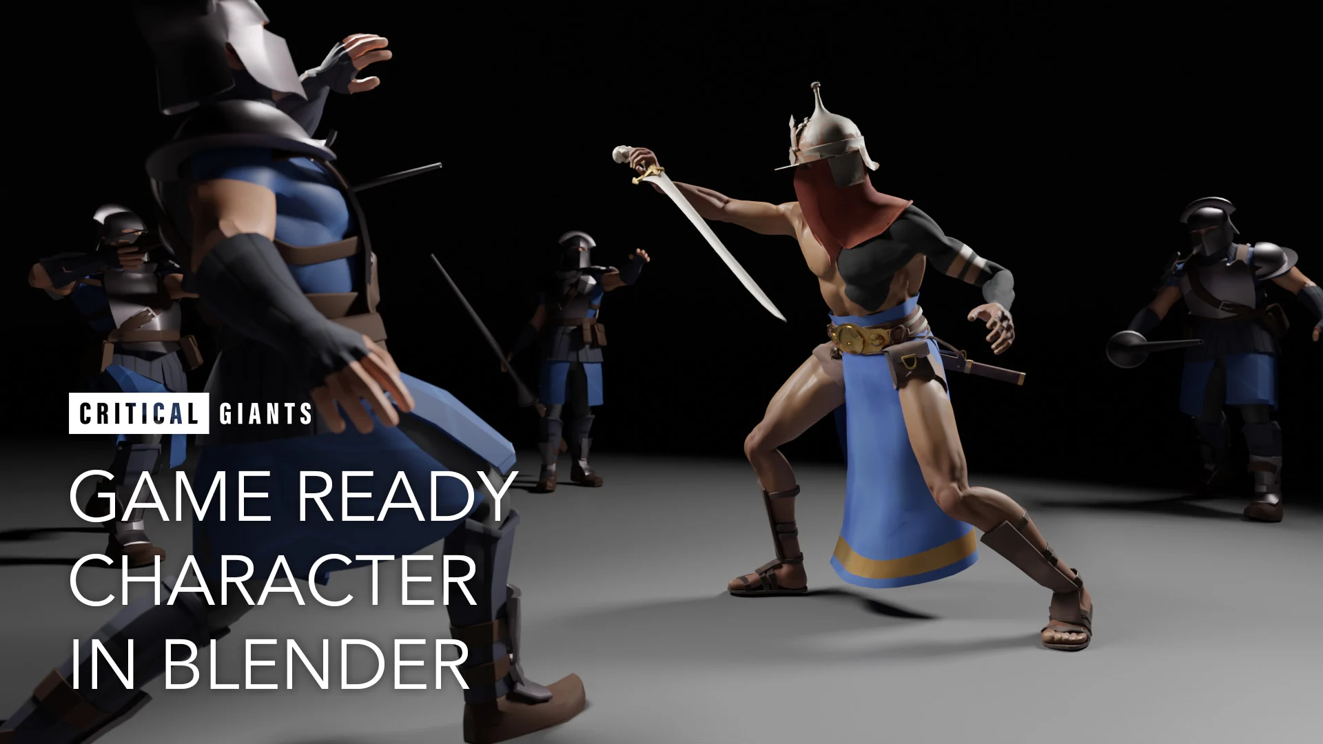 [独家AI翻译] Game Ready Character In Blender Blender UE游戏角色雕刻3D建模贴图绑定动作教程 中文字幕