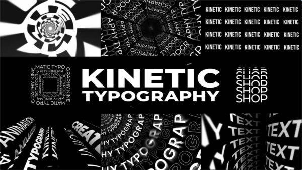 Kinetic Typography Pack By WONIYO 10组时尚无限循环文字排版海报标题字幕动画AE模板素材
