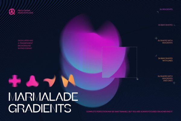 复古抽象渐变模糊活力几何图形背景图片JPG/PNG格式设计素材 Marmalade Abstract Gradients & Shapes