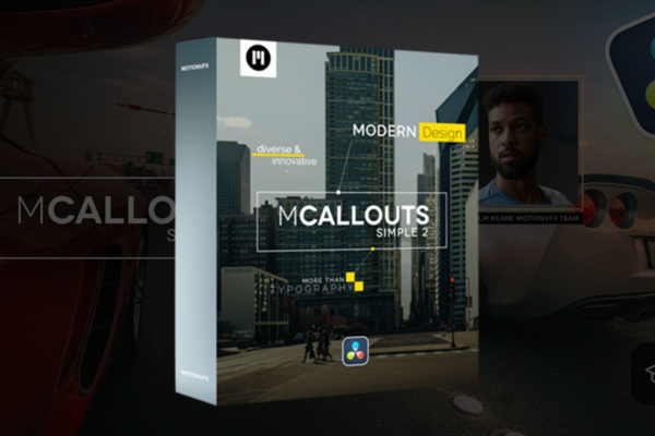 MotionVFX – mCallouts Simple 2 DVR 达芬奇预设 50组纪录片产品预告片地图地标注释解说文字标题动画插件