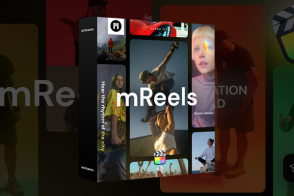MotionVFX – mReels FCPX插件 热门电影级梦幻胶片漏光闪烁竖屏分屏转场过渡排版叠加效果素材