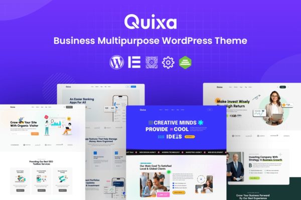 创业商业投资企业公司网站搭建源码WordPress模板 TF – Quixa v1.0.2 – Creative Business WordPress Theme