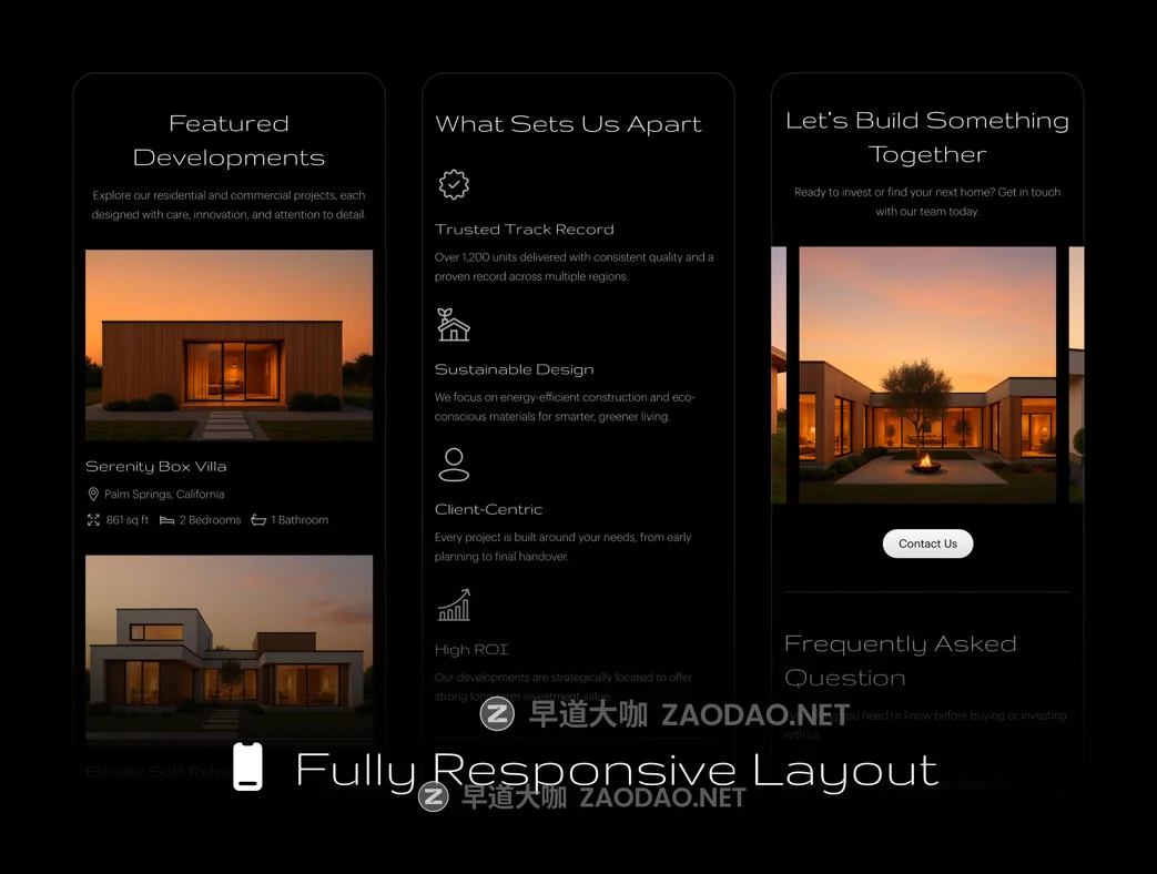 响应式暗黑系房地产开发商建筑设计师作品集网站UI界面设计Framer模板素材 Nuvarsa Framer Template插图4 响应式暗黑系房地产开发商建筑设计师作品集网站UI界面设计Framer模板素材 Nuvarsa Framer Template插图4