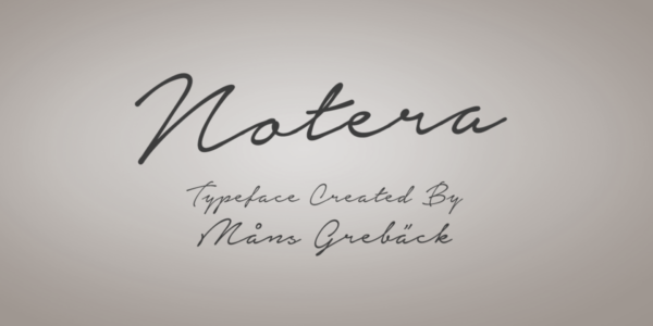 1款字重优雅签名手写英文字体安装包 Myfonts – Notera Font Family