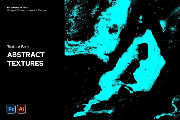 Abstract Textures Pack Mclean Design Co 60款中国风水墨液体墨点飞溅抽象艺术肌理背景底纹png图片素材