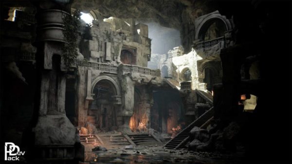 UE素材 AAA游戏墓葬洞穴废墟3D资产模型素材 Cave Ruins / 47 Assets