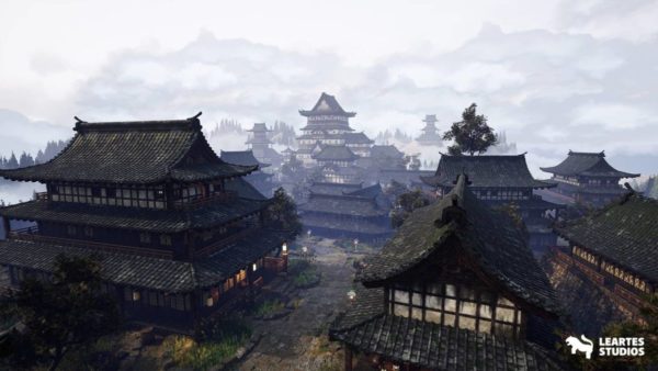 UE素材独特封建日本城堡建筑3D模型资产素材 Feudal Japanese Castle Environment ( Japan Japanese Feudal Castle Castle Japan )